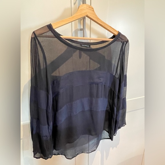 Club Monaco sheer silk blouse - Picture 1 of 4